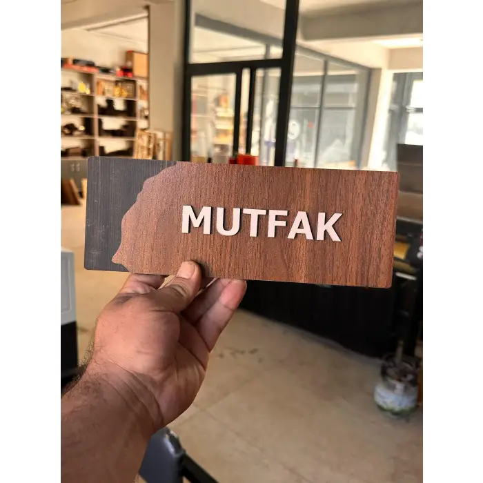 Wooden Seri Yönlendirme Tabela Levha MDL 2