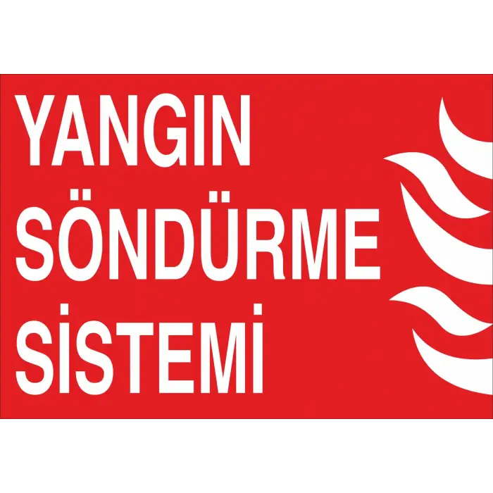Yangın Söndürme Sistemi Levhası