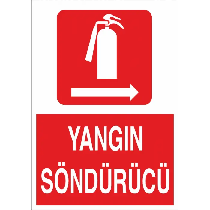 Yangın Söndürücü Sağ Ok Levhası