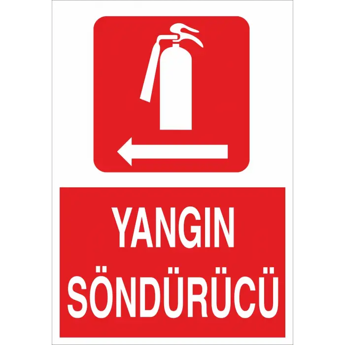 Yangın Söndürücü Sol Ok Levhası