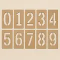 0-9 Rakam Boyama Şablonu Seti | 3 mm Ham MDF