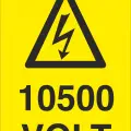 10500 Volt Elektrik Uyarı Levhası