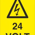 24 Volt Elektrik Uyarı Levhası