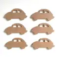 6lı Mini Araba Seti Boyanabilir Ham 3 Mm Mdf
