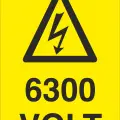 6300 Volt Elektrik Uyarı Levhası