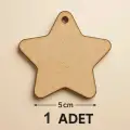 Ahşap Yıldız 5 Cm Boyanabilir 1 Adet