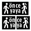 Önce Yaya Boyama Şablonu 3 mm Ham MDF