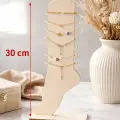 Ahşap Halhal Sergileme Standı 30×12 cm – 3 mm MDF Takı Organizeri