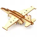 Ahşap Kendin Yap 3D Maket Savaş Uçağı Puzzle