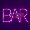 BAR YAZILI NEON LED IŞIKLI TABELA 45x25 cm