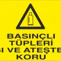 Basınçlı Tüpleri Isı ve Ateşten Koru Levhası Basınçlı Gaz Güvenliği