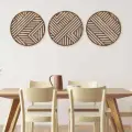 Bohem Ahşap Duvar Dekorasyonu 3lü set 25 cm