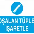 Boşalan Tüpleri İşaretle Levhası Basınçlı Gaz Tüpü Güvenliği