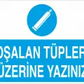 Boşalan Tüplerin Üzerine Yazınız Levhası Basınçlı Gaz Tüpü Güvenliği