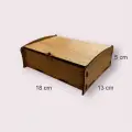 Dekoratif Ahşap Hediyelik Kutu 18x13x5 cm 