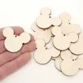 Dekoratif Ahşap Mickey Mouse Figürü 50 Adet