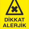 Dikkat Alerjik Madde Levhası