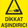 Dikkat Aşındırıcı Madde Levhası