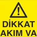 Dikkat Bakım Var Levhası Makine Bakım Onarım İş Güvenliği Levhası