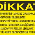 Dikkat Basınçlı Tüp Kullanım Güvenliği Talimatı Levhası Basınçlı Gaz Güvenliği