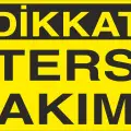 Dikkat Ters Akım Levhası Elektrik Güvenliği