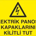 Elektrik Panosu Kapaklarını Kilitli Tut Levhası