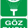 Göz Duşu İş Güvenliği Levhası