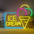 İce Cream Neon Led Dondurma Tabelası