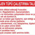 Oksijen Tüpü Çalıştırma Talimatı Levhası Basınçlı Gaz Güvenliği