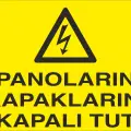 Panoların Kapaklarını Kapalı Tut Levhası