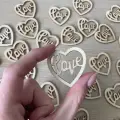 Rustik Love Yazısı 3,5 Cm Lazer Kesim