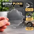 Şeffaf Pleksi İstiridye Model UV Baskı ve Magnet Blank 5x7 cm