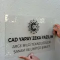 Şeffaf Pleksi Kapı Ve Duvar Tabelası