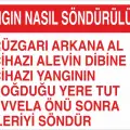Yangın Nasıl Söndürülür Talimat Levhası