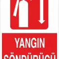 Yangın Söndürücü Aşağı Ok Levhası