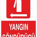 Yangın Söndürücü Sol Ok Levhası