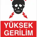 Yüksek Gerilim 15 kV Levhası Elektrik İş Güvenliği