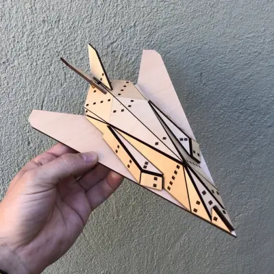 Ahşap Kendin Yap 3D Maket Uçak Puzzle