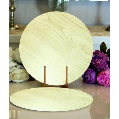 Ahşap Supla Levha 6 Adet Mdf 25 Cm Çap Yuvarlak Servis Altı Supla