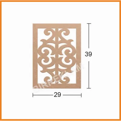 Boyanabilir Dekoratif Desen Duvar Dekorasyonu 39x29 cm mdl8