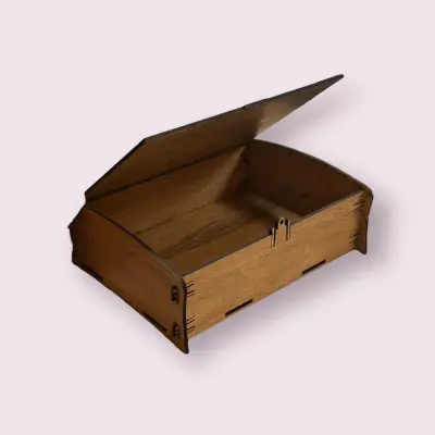 Dekoratif Ahşap Hediyelik Kutu 18x13x5 cm 