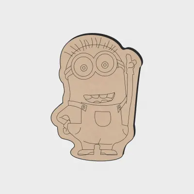 Sevimli Minion Ahşap Boyama Anaokul Etkinlik