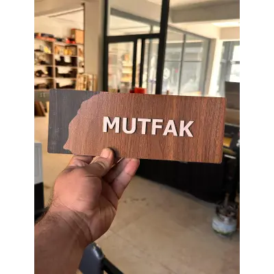 Wooden Seri Yönlendirme Tabela Levha MDL 2