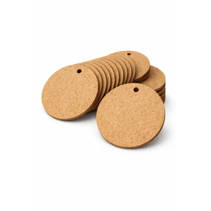 8 Cm Yuvarlak Supla Magnet Tahtası 3 mm Naturel Ham Boyanabilir Ahşap