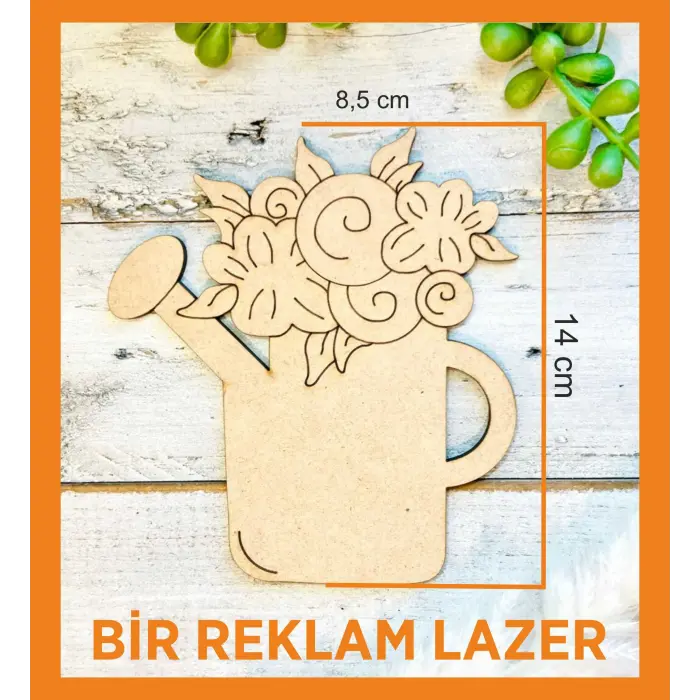 Ahşap Dekoratif Boyanabilir Sulama Kabı Bahar Dekorasyonu Aktivite Kreş