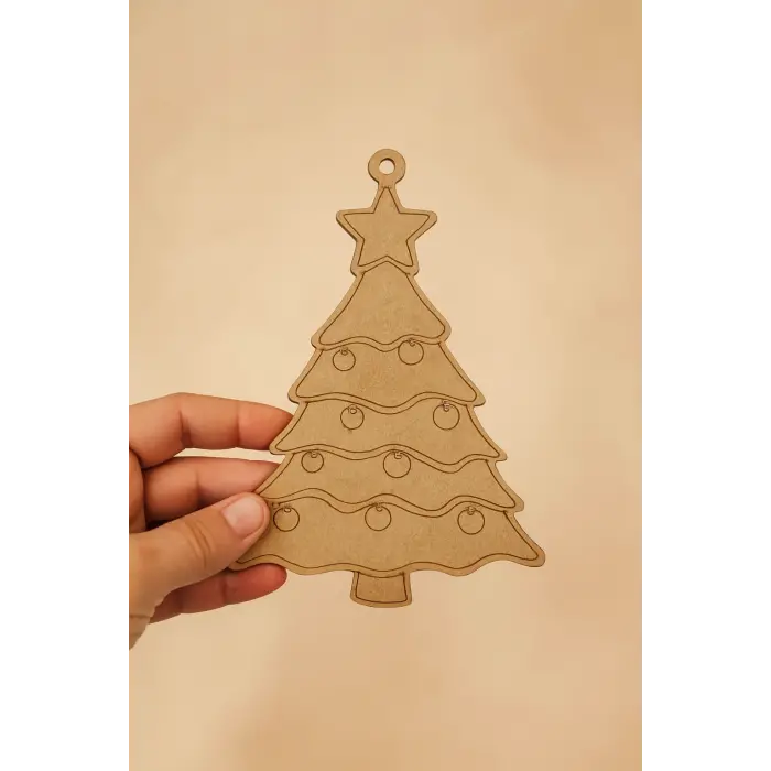 Ahşap Yılbaşı Süsü Boyama Okul Dıy Etkinlik Aktivite Sanat 15 Cm