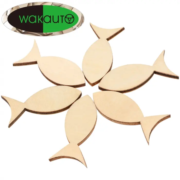 Boyanabilir Ahşap Balık 10x6 Cm 50 Adet