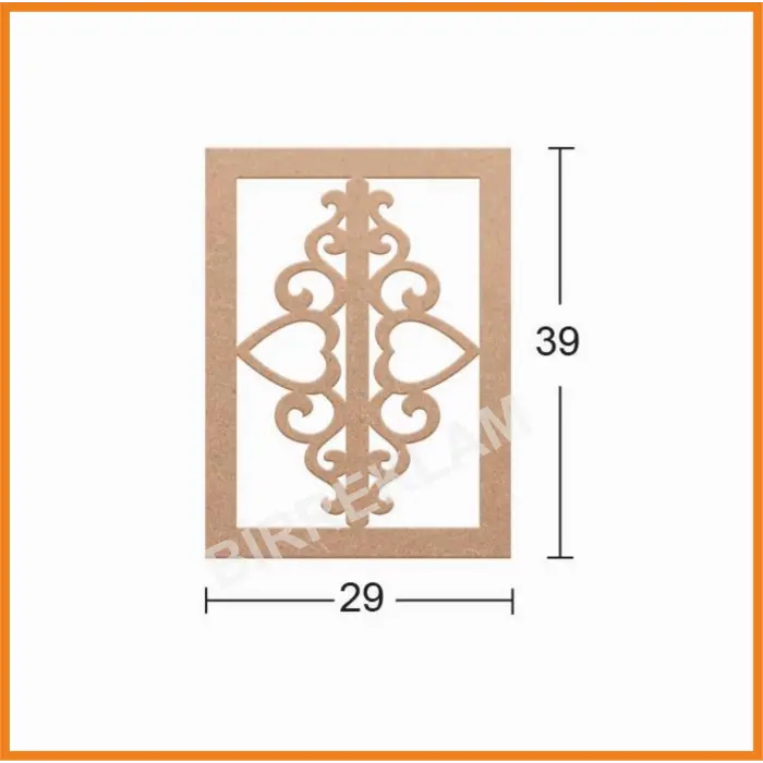 Boyanabilir Dekoratif Desen Duvar Dekorasyonu 39x29 cm mdl10