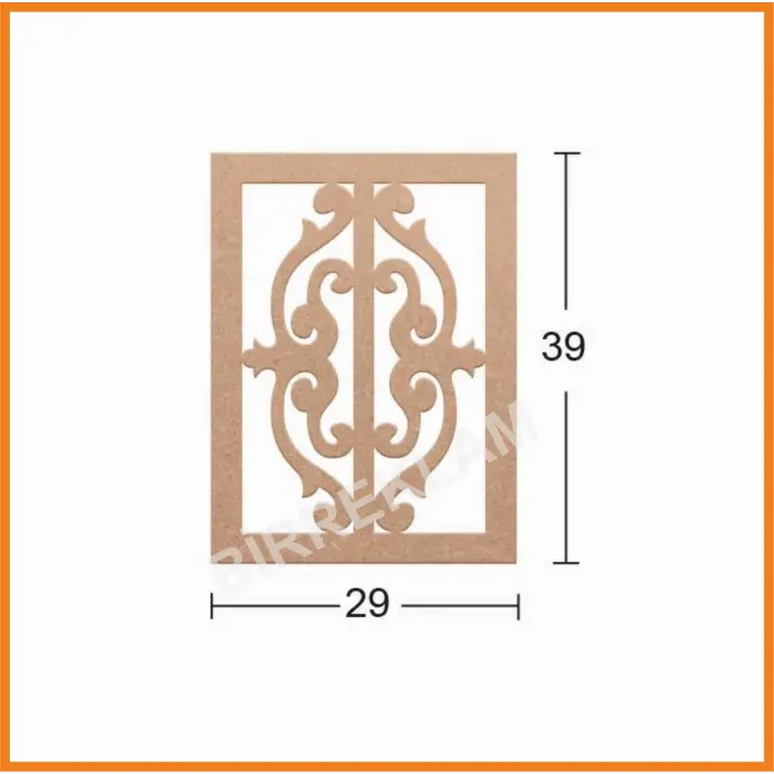 Boyanabilir Dekoratif Desen Duvar Dekorasyonu 39x29 cm mdl4