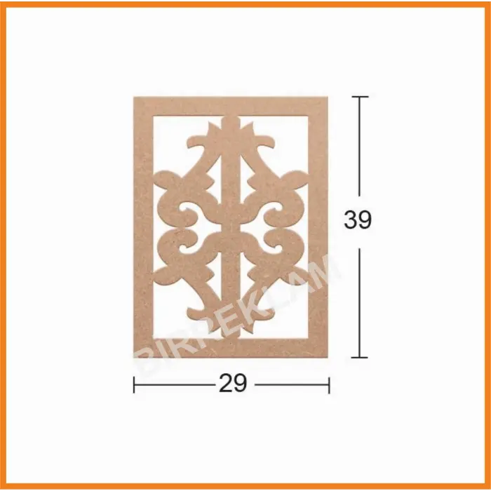 Boyanabilir Dekoratif Desen Duvar Dekorasyonu 39x29 cm mdl6